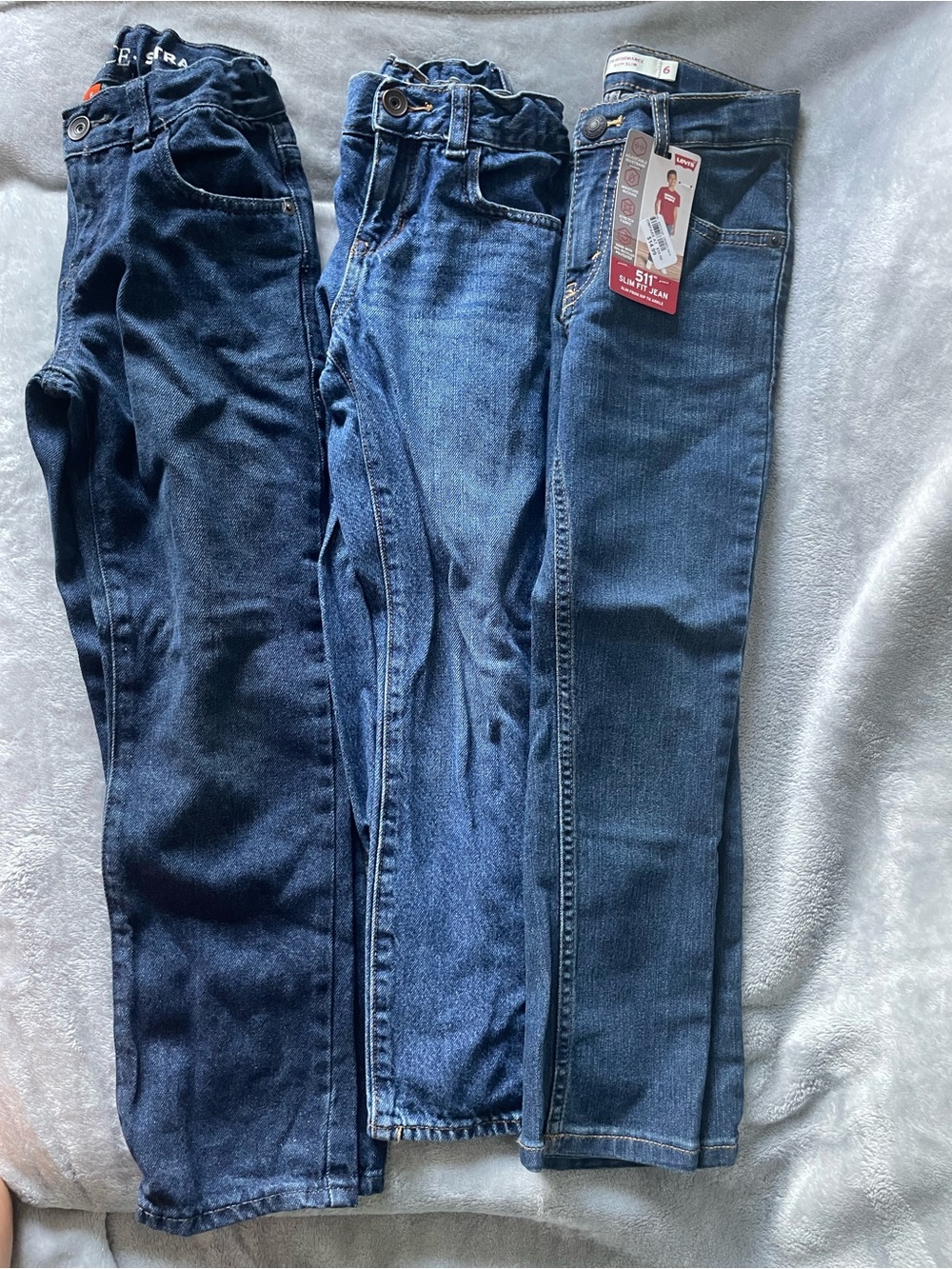 Place Kids Straight Denim Jeans - Dark Blue with Orange Tag